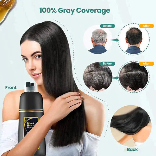 ✅ Verified Product  BLOSDREAM 3 in 1 Black Hair Shampoo (Ammonia Free) | Buy 1 Get 1 Free ⭐️⭐️⭐️⭐️⭐️ (14,34,758+ (1.4 Million )Positive Reviews