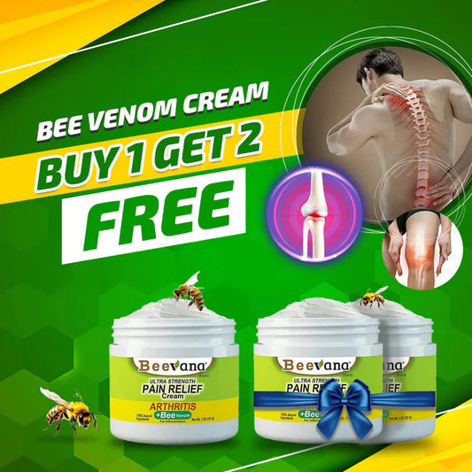 30 DAY MONEY BACK OFFER!! #1 Bee Venom Pain Relief Cream Buy 1 Get 2 Free! ⭐⭐⭐⭐⭐(9,286 Ratings)