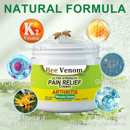 30 DAY MONEY BACK OFFER!! #1 Bee Venom Pain Relief Cream Buy 1 Get 2 Free! ⭐⭐⭐⭐⭐(9,286 Ratings)