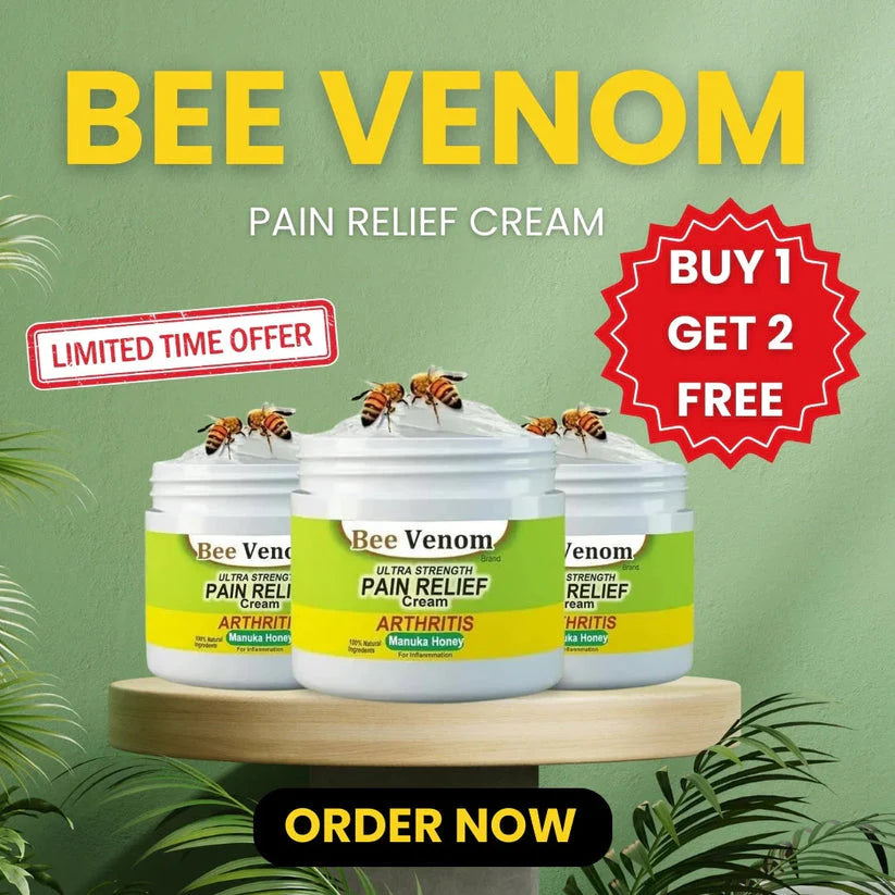 30 DAY MONEY BACK OFFER!! #1 Bee Venom Pain Relief Cream Buy 1 Get 2 Free! ⭐⭐⭐⭐⭐(9,286 Ratings)